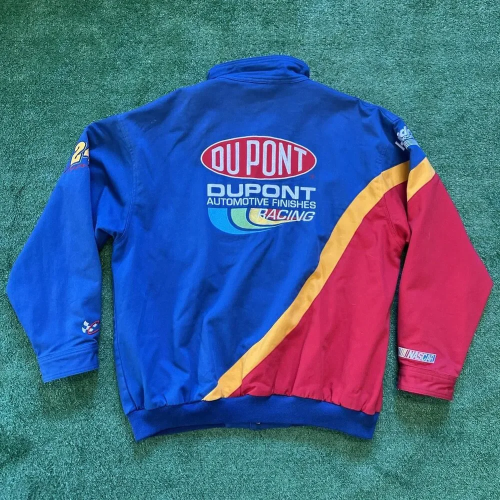 Vintage Chase Jeff Gordon Full Zip Jacket Men’s XL DuPont Red Blue Yellow 90s